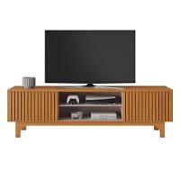 Rack Trunfo Para Tv Até 70 Polegadas Com Porta Ripada Jcm Movelaria Cinamomo Off White - 1