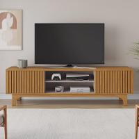 Rack Trunfo Para Tv Até 70 Polegadas Com Porta Ripada Jcm Movelaria Cinamomo Off White - 2