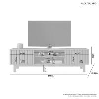 Rack Trunfo Para Tv Até 70 Polegadas Com Porta Ripada Jcm Movelaria Cinamomo Off White - 3