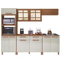 Cozinha Modulada Monza 5 Peças Com Torre Quente 2 Fornos Freijó-off White - Indékes Freijó-off White - 1