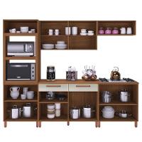 Cozinha Modulada Monza 5 Peças Com Torre Quente 2 Fornos Freijó-off White - Indékes Freijó-off White - 3