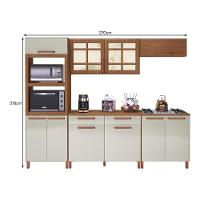 Cozinha Modulada Monza 5 Peças Com Torre Quente 2 Fornos Freijó-off White - Indékes Freijó-off White - 4