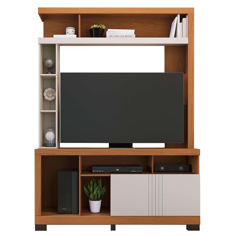 Estante Home Theater Elba Freijó-off White Matte Para Tv Até 50? - Colibri Freijó-off White Matte - 1
