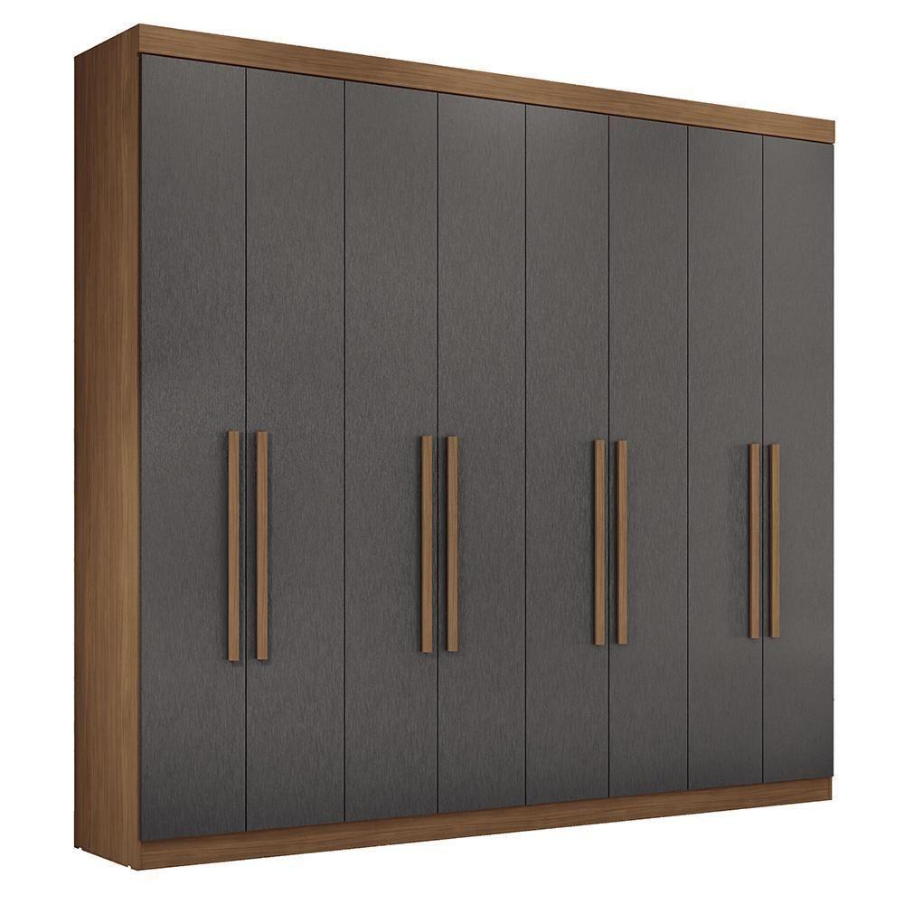 Guarda Roupa Casal Master New 8.4 8 Portas Jatobá-grafite - Santos Andirá Jatobá-grafite - 1