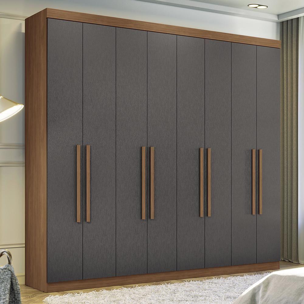Guarda Roupa Casal Master New 8.4 8 Portas Jatobá-grafite - Santos Andirá Jatobá-grafite - 2