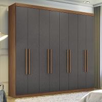 Guarda Roupa Casal Master New 8.4 8 Portas Jatobá-grafite - Santos Andirá Jatobá-grafite - 2