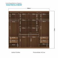 Guarda Roupa Casal Master New 8.4 8 Portas Jatobá-grafite - Santos Andirá Jatobá-grafite - 4