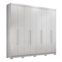 Guarda Roupa Casal Master New 8.4 8 Portas Branco Com Pés - Santos Andirá Branco - 1