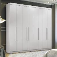 Guarda Roupa Casal Master New 8.4 8 Portas Branco Com Pés - Santos Andirá Branco - 2