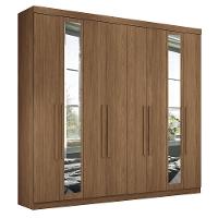 Guarda Roupa Casal Master New 8.4 8 Portas Jatobá Com Espelho - Santos Andirá Jatobá - 1