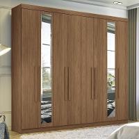 Guarda Roupa Casal Master New 8.4 8 Portas Jatobá Com Espelho - Santos Andirá Jatobá - 2