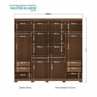 Guarda Roupa Casal Master New 8.4 8 Portas Jatobá-areia Com Pés - Santos Andirá Jatobá-areia - 4