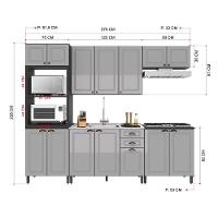 Cozinha Modulada Firenze 5 Peças Com Torre Quente 2 Fornos Chumbo-titânio - Indékes Chumbo-titânio - 4