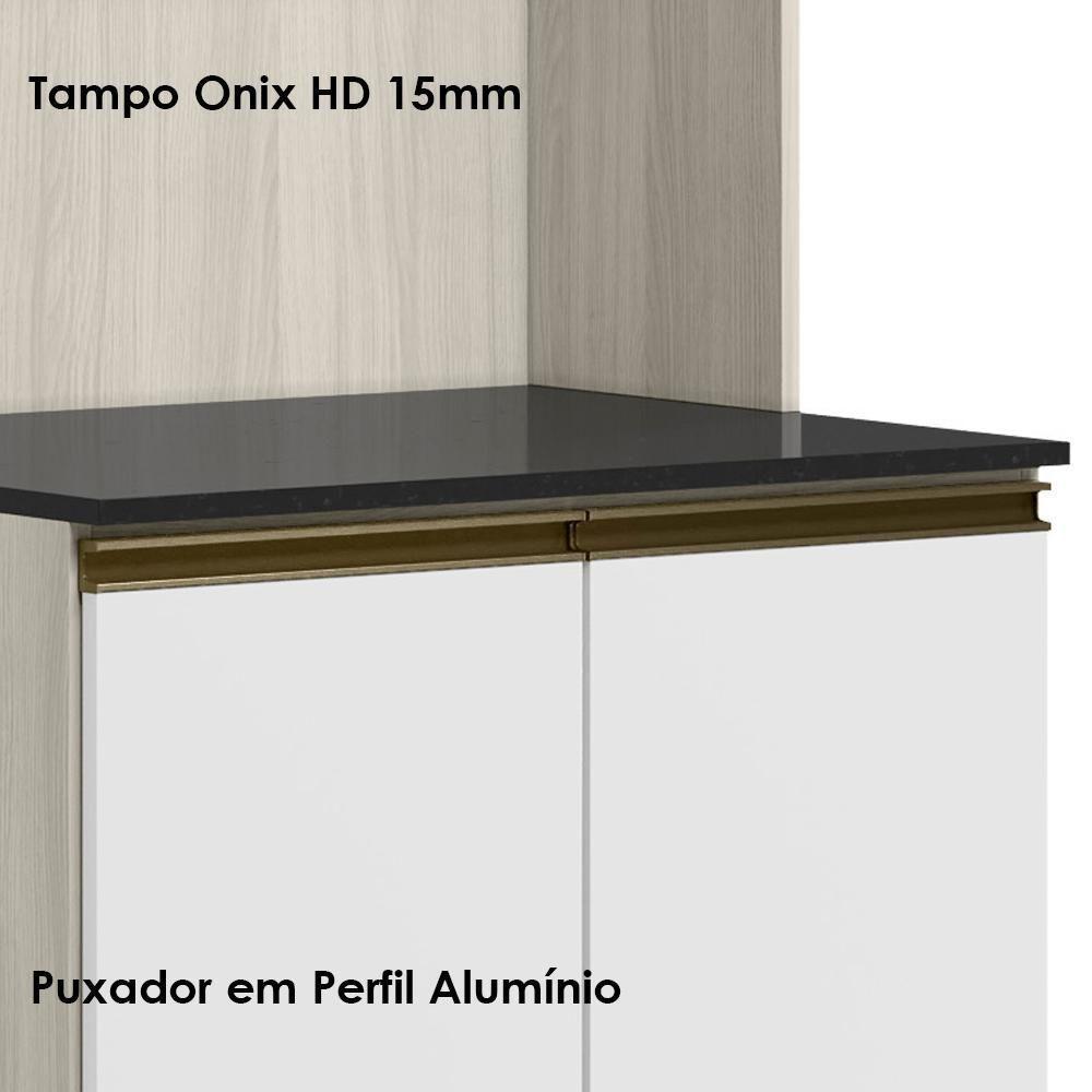 Paneleiro Duplo 4p Vidro 70cm Mdf Kali 18340 Bianco Toq Branco Uv Nicioli Bianco Toq Branco Uv - 5