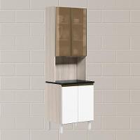 Paneleiro Duplo 4p Vidro 70cm Mdf Kali 18340 Bianco Toq Branco Uv Nicioli Bianco Toq Branco Uv - 2