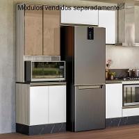 Paneleiro Duplo 4p Vidro 70cm Mdf Kali 18340 Bianco Toq Branco Uv Nicioli Bianco Toq Branco Uv - 8