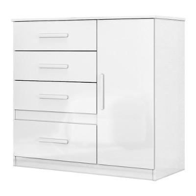 Cômoda Sapateira Vênus 1 Porta 1 Prateleira 97cm MDF Branco Flex Corrediças Simples
