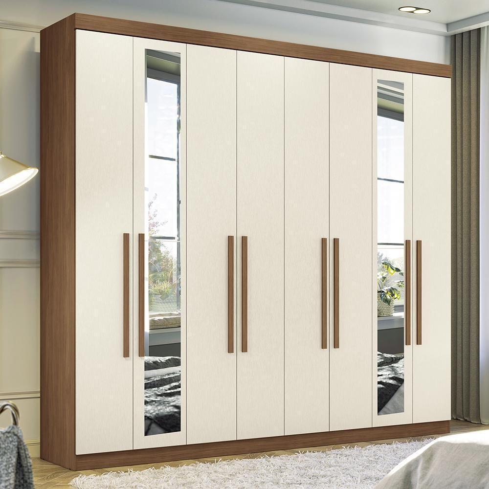 Guarda Roupa Casal Master New 8.4 8 Portas Jatobá-areia Com Espelho - Santos Andirá Jatobá-areia - 2