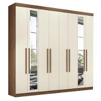 Guarda Roupa Casal Master New 8.4 8 Portas Jatobá-areia Com Espelho - Santos Andirá Jatobá-areia - 1