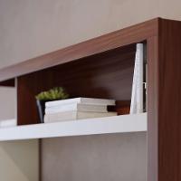 Estante Home Theater Elba Nogueira Real-off White Matte Para Tv Até 50? - Colibri Nogueira Real-off White Matte - 3