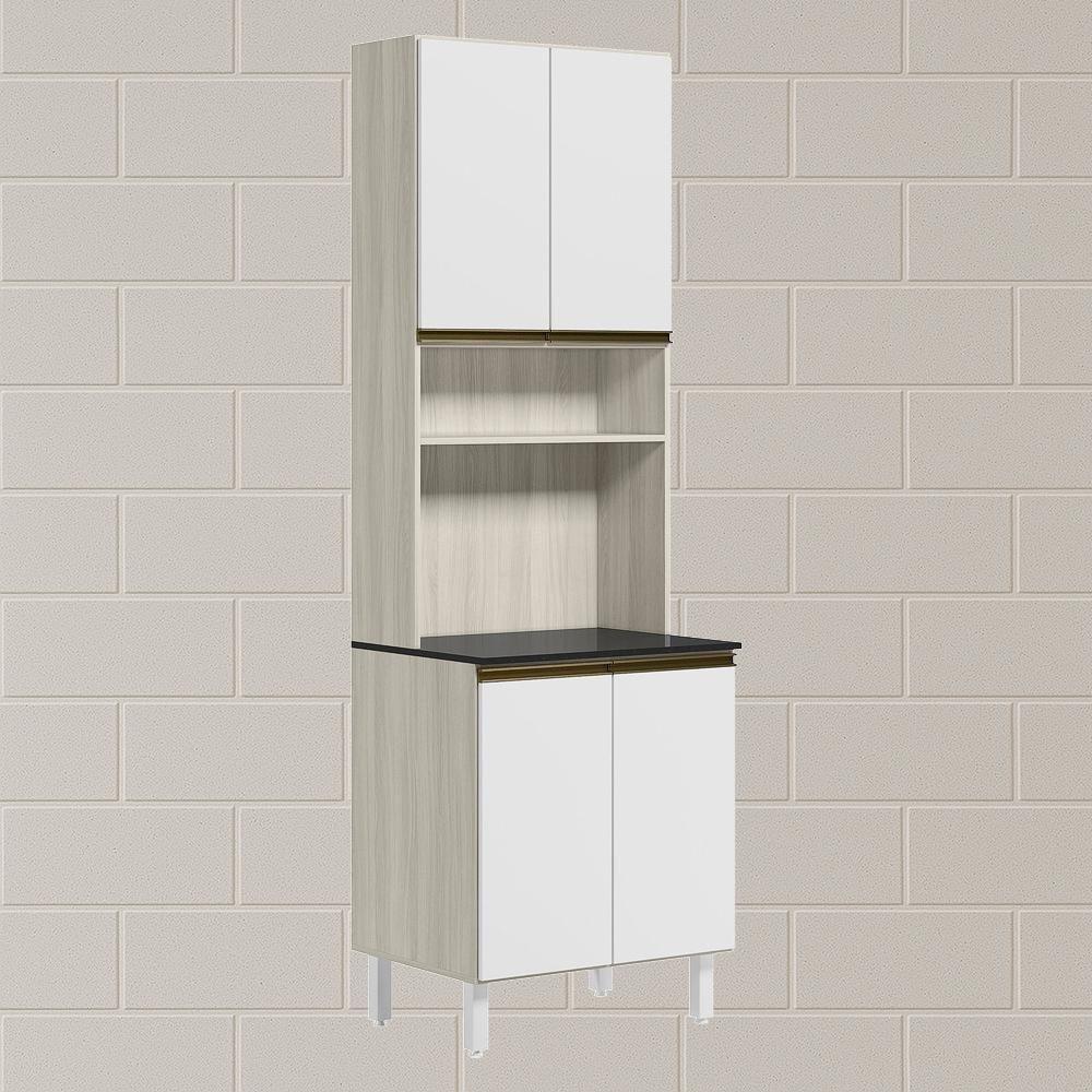 Paneleiro Duplo 4 Portas 70cm Mdf Kali 12230 Bianco Toq Branco Uv Nicioli Bianco Toq Branco Uv - 2