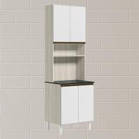 Paneleiro Duplo 4 Portas 70cm Mdf Kali 12230 Bianco Toq Branco Uv Nicioli Bianco Toq Branco Uv - 2