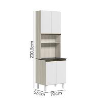Paneleiro Duplo 4 Portas 70cm Mdf Kali 12230 Bianco Toq Branco Uv Nicioli Bianco Toq Branco Uv - 3