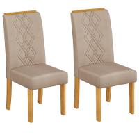 Kit 2 Cadeiras De Jantar Estofadas Ayla Veludo Creme Freijo Dj Moveis Veludo Creme Freijo