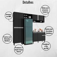 Cozinha Modulada Completa 4 Peças Vanessa Preto Ajl - 3