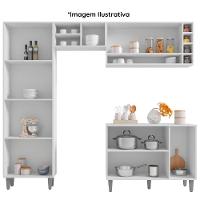 Cozinha Modulada Completa 4 Peças Vanessa Preto Ajl