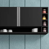 Cozinha Modulada Completa 4 Peças Vanessa Preto Ajl - 6