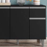 Cozinha Modulada Completa 4 Peças Vanessa Preto Ajl - 7