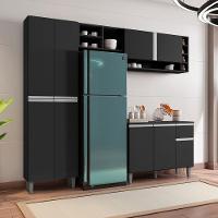 Cozinha Modulada Completa 4 Peças Vanessa Preto Ajl - 8