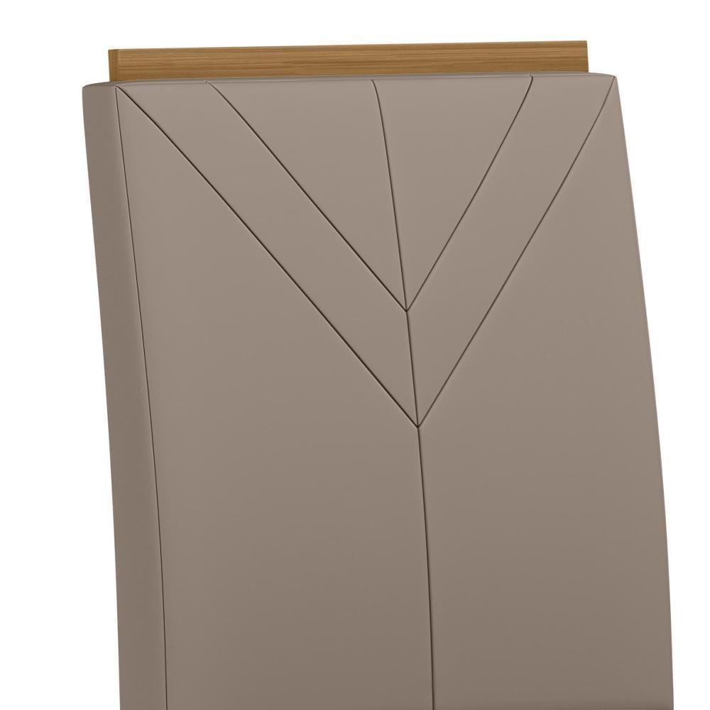 Conjunto 2 Cadeiras Amanda Ypê/veludo Marrom Rosê - New Ceval Ypê/veludo Marrom Rosê - 3