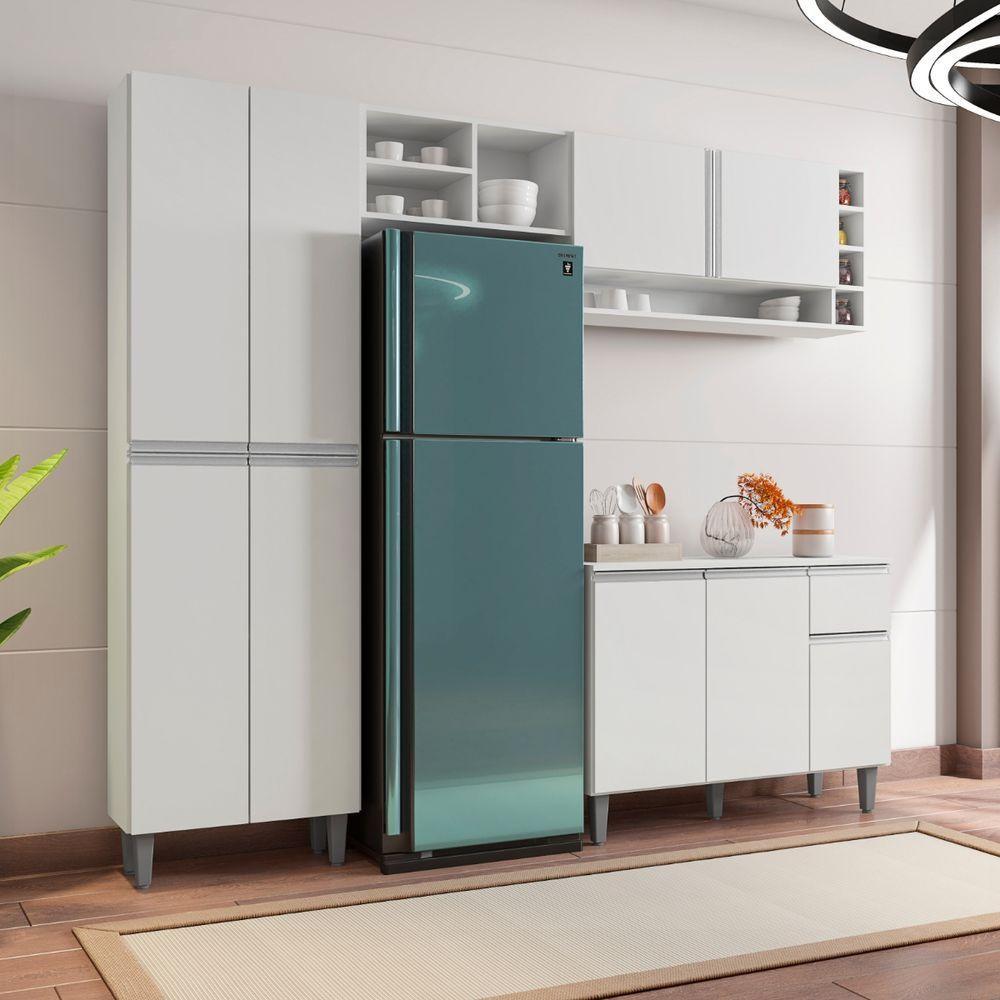 Cozinha Modulada Completa 4 Peças Vanessa Branco Ajl - 7