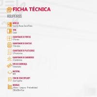 Guarda Roupa Casal Roma Mdf 6 Portas E 2 Gavetas Naturalle/off White - 5