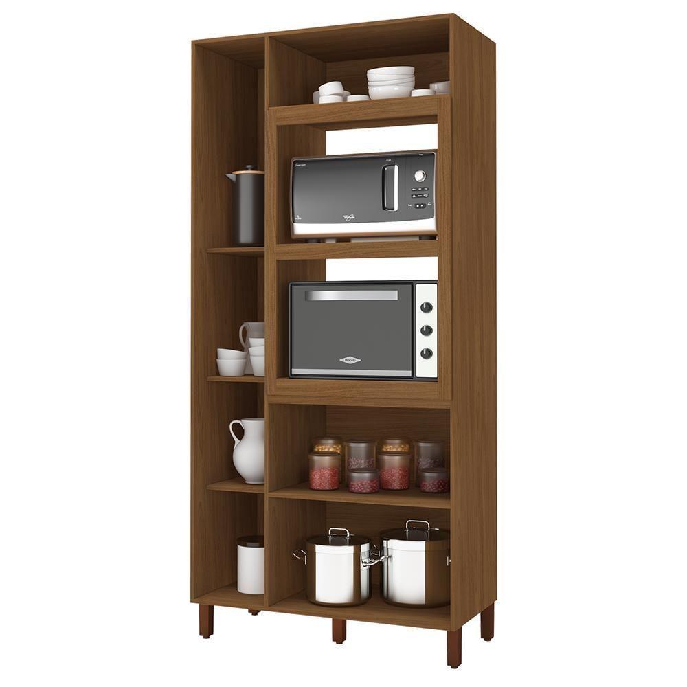 Paneleiro Torre Quente Triplo Monza 100cm 2 Fornos 4 Portas Freijó-off White - Indékes Freijó-off White - 2