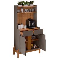 Aparador Cantinho Do Café Lizz 2 Portas E 2 Gavetas Cinza Pérola-cedro - Casa D Cinza Pérola-cedro - 3