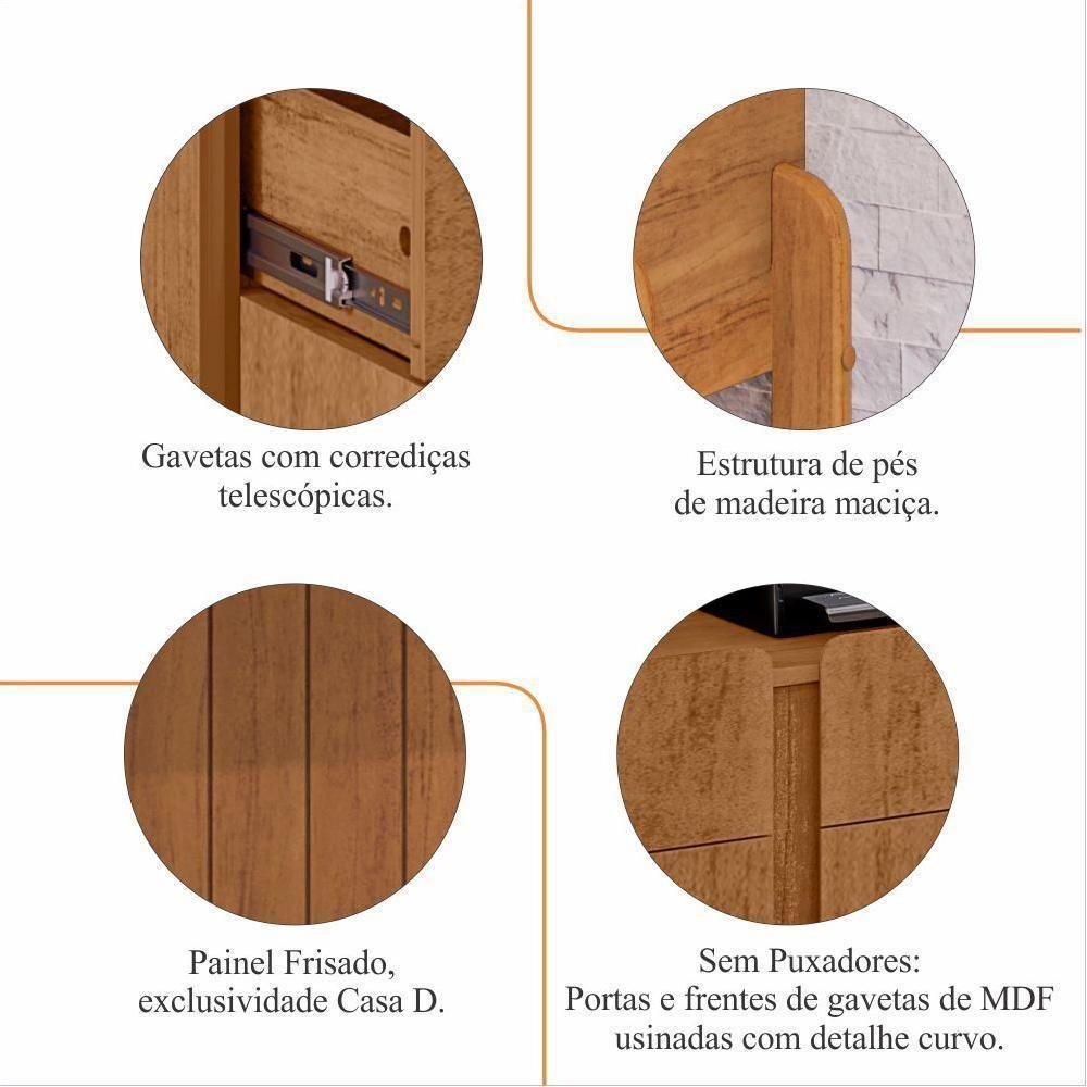 Aparador Cantinho Do Café Lizz 2 Portas E 2 Gavetas Cedro - Casa D Cedro - 4