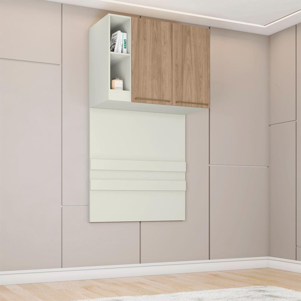 Ponte Solteiro Modulado 2 Portas 185x104 Cm Seletto Areia Jequitiba Henn Areia Jequitiba - 2