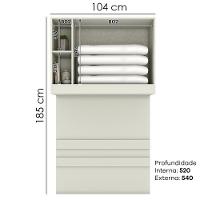 Ponte Solteiro Modulado 2 Portas 185x104 Cm Seletto Areia Jequitiba Henn Areia Jequitiba - 3