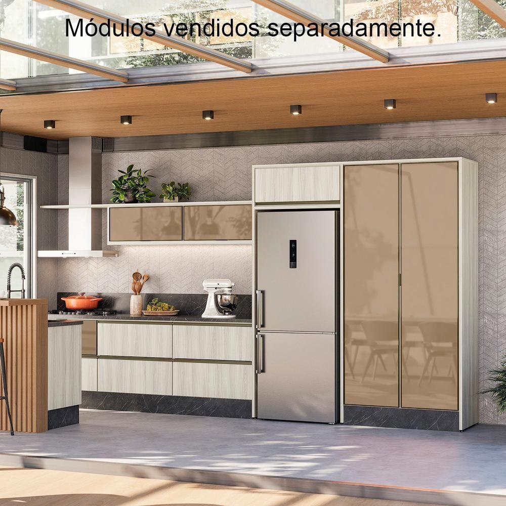 Armario Aereo E Balcao 2 Gavetas Mdf Kali Bianco Toq Bianco Toq Nicioli Bianco Toq Bianco Toq - 3