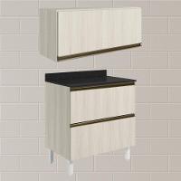 Armario Aereo E Balcao 2 Gavetas Mdf Kali Bianco Toq Bianco Toq Nicioli Bianco Toq Bianco Toq