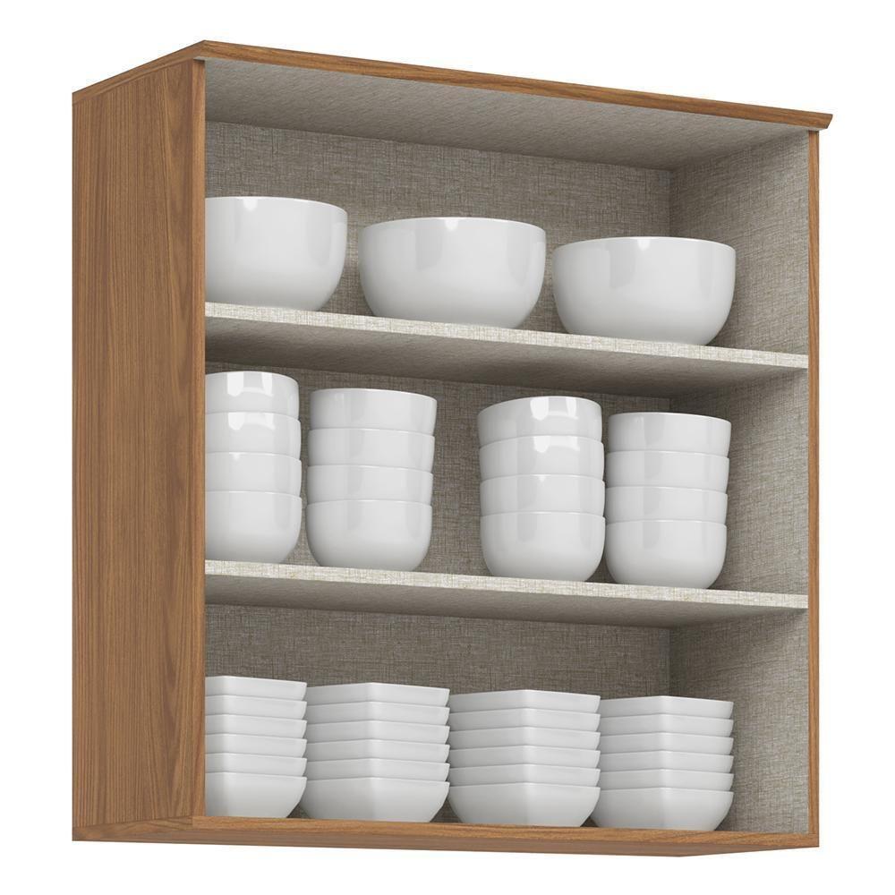 Armário Aéreo Requinte 80cm 2 Portas Nature - Móveis Henn Nature - 6