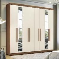 Guarda Roupa Casal Master New 8.4 8 Portas Jatobá-areia Com Espelho E Pés - Santos Andirá Jatobá-areia - 2
