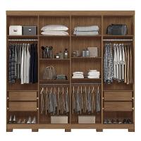 Guarda Roupa Casal Master New 8.4 8 Portas Jatobá-areia Com Espelho E Pés - Santos Andirá Jatobá-areia - 3