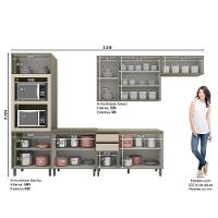 Cozinha Completa Connect 6 Peças Duna-cristal Com Torre Quente 2 Fornos - Móveis Henn Duna-cristal - 4
