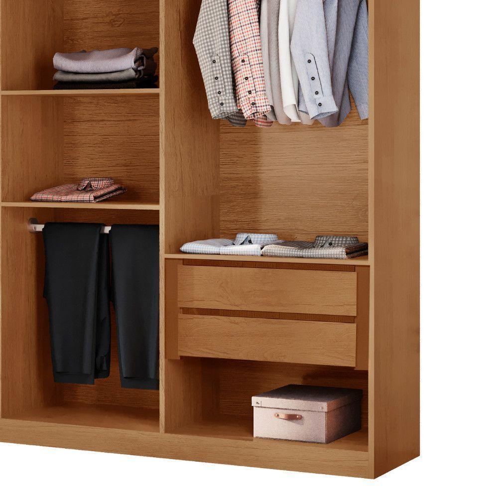Closet Casal Hera Gold 4 Gavetas 8 Prateleiras Mdf Rufato Imbuia - 7