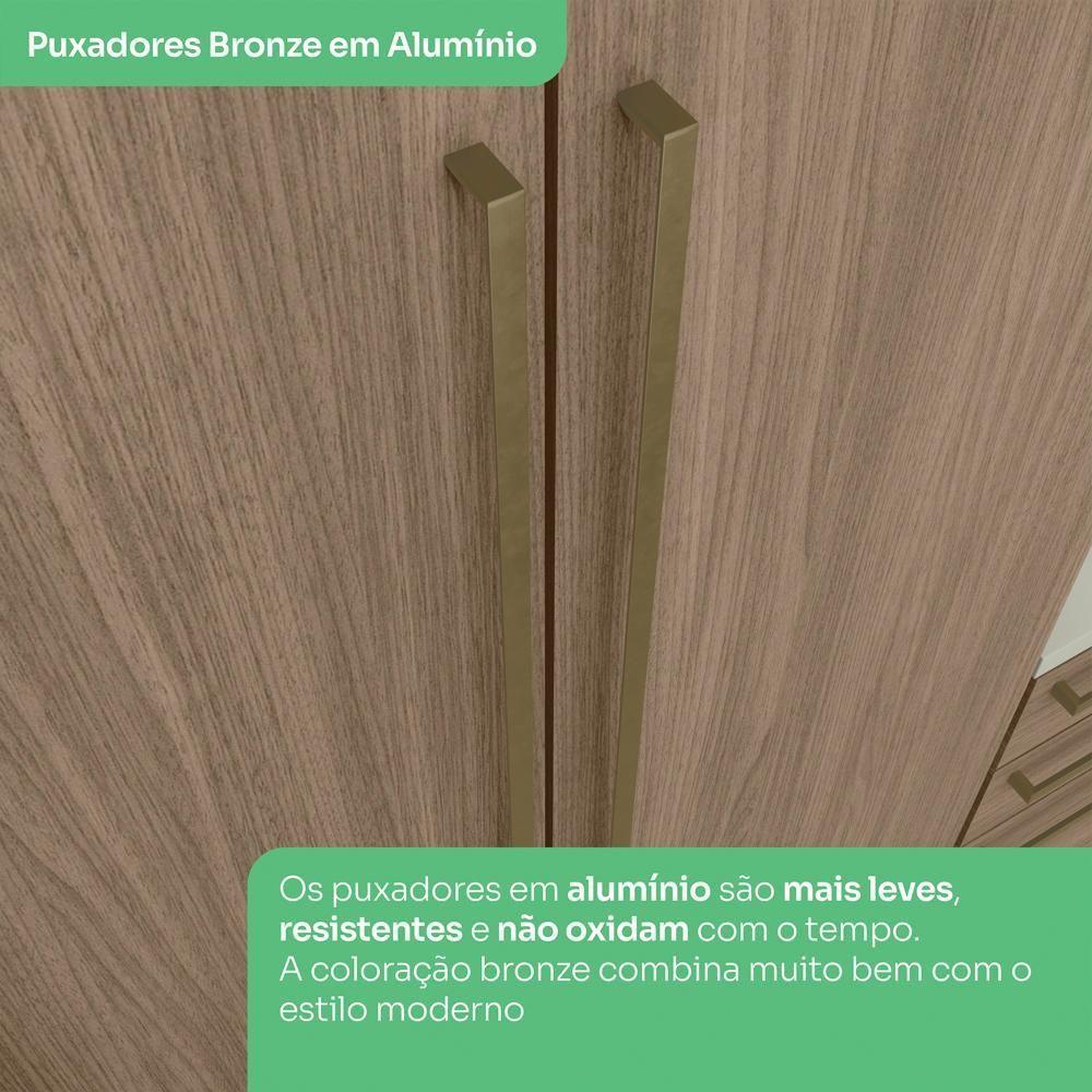 Guarda Roupa Modulado 2 Portas 241x80 Cm Seletto Areia Jequitiba Henn Areia Jequitiba - 5