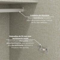 Guarda Roupa Modulado 2 Portas 241x80 Cm Seletto Areia Jequitiba Henn Areia Jequitiba - 6